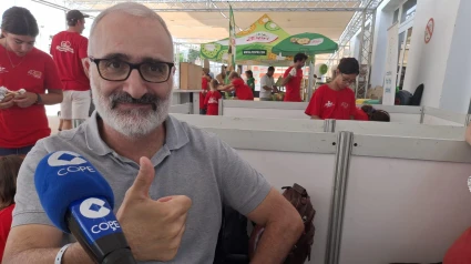 Jose Luis Miró, en el set de la Cope en la Copa del Rey Mapfre