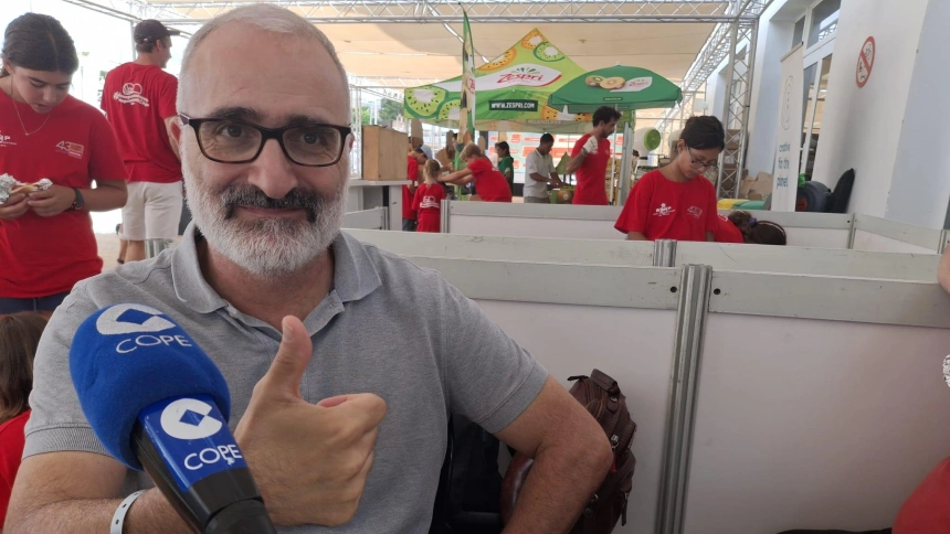 Jose Luis Miró, en el set de la Cope en la Copa del Rey Mapfre