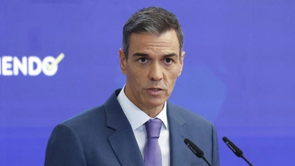 El presidente del Gobierno, Pedro Sánchez durante una rueda de prensa este lunes en el Palacio de la Moncloa