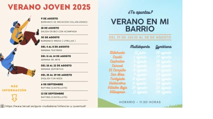 El Ayuntamiento de Teruel propone decenas de actividades para los jóvenes en agosto