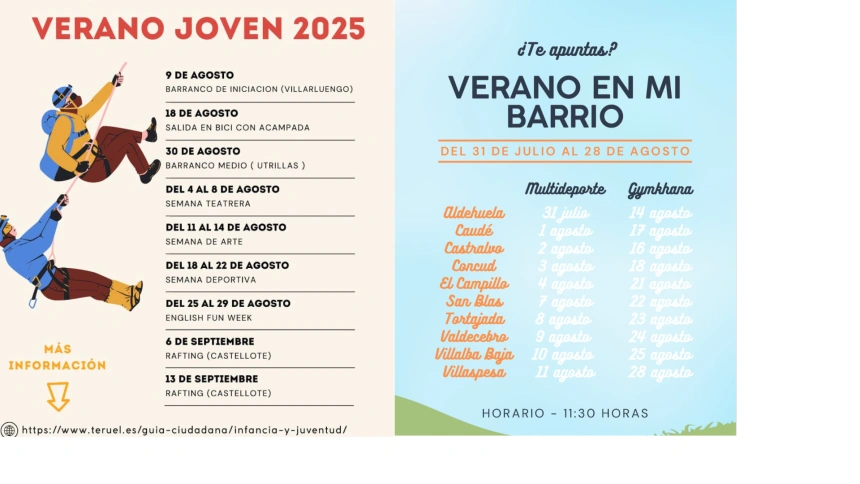 El Ayuntamiento de Teruel propone decenas de actividades para los jóvenes en agosto