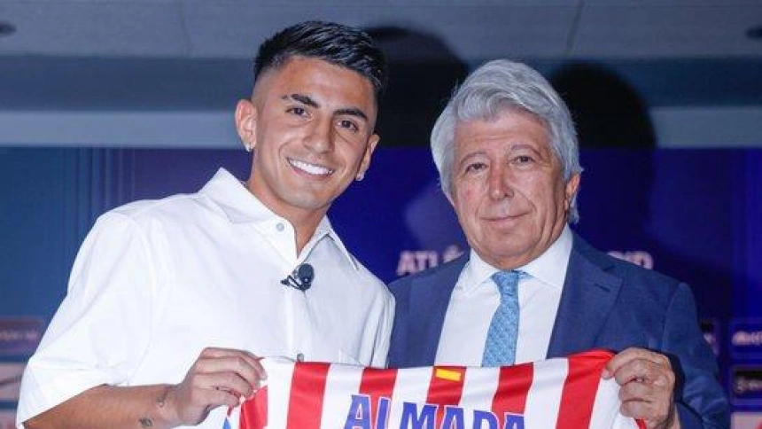 Almada y Cerezo, jugador y Presidente del Atlético de Madrid