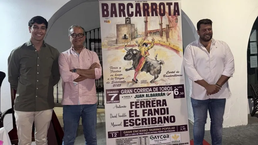 Presentación de la corrida de toros de Barcarrota (Badajoz)