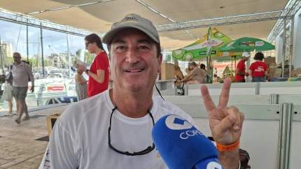 Nacho Montes, durante la entrevista desde el Real Club Naútico de Palma