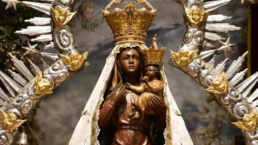 Imagen de la Virgen de la Cabeza tal y como procesionará el 12 de agosto en el 798 aniversario de su Aparición