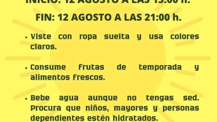 Lorca y su comarca se encuentran en alerta amarilla por altas temperaturas