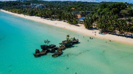 Vista aérea de la isla filipina de Boracay