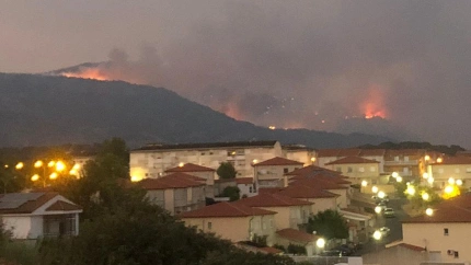 Incendio de Jarilla visto desde Plasencia