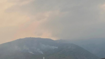 Imagen del incendio en Larouco, Ourense