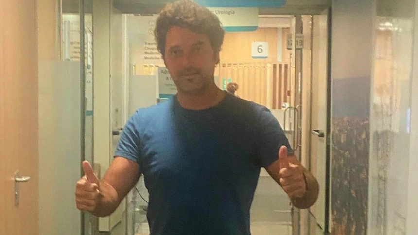 Andy Cartagena, tras recibir el alta en Barcelona