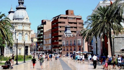 Turistas en el centro de Cartagena