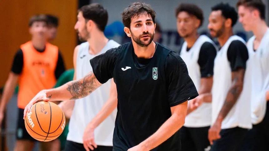 Ricky Rubio, en un entrenamiento con el Joventut