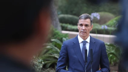 El presidente del Gobierno, Pedro Sánchez, ofrece una rueda de prensa, tras un despacho con El Rey Felipe VI, en el ?Palacio de Marivent, a 29 de julio de 2025, en Palma de Mallorca, Islas Baleares (España).Isaac Buj / Europa Press29 JULIO 2025;REY;DESPACHO;PRESIDENTE;GOBIERNO;FELIPE;REY FELIPE;MARIVENT;PALACIO;MALLORCA;COMPARECENCIA;ATENCIÓN A LOS MEDIOS;29/7/2025