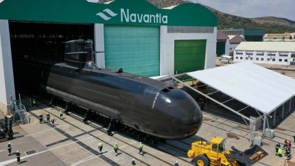 Salida de la factoría de Cartagena del S-81 Isaac Peral