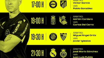 Árbitros de la jornada de este sábado