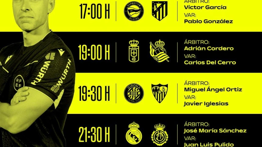 Árbitros de la jornada de este sábado