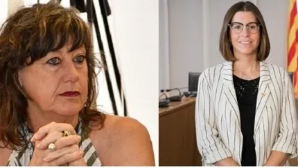 Concejalas del Gobierno de Vila-real enfrentadas: Dora Saura (Compromís) a la izquierda y Noelia Samblás (PSPV) a la derecha
