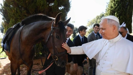 El Papa León XIV en Castelgandolfo