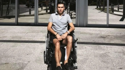 Bruno Aloi, a la salida del Hospital de Móstoles