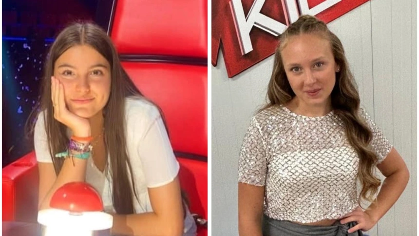 Salma Rodríguez y Llara Aranda, concursantes de La Voz Kids 2025
