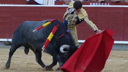 Natural de Rubén Pinar al cuarto toro de Victorino Martín
