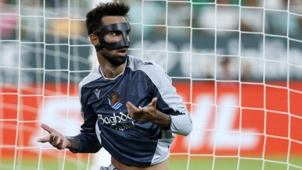 Brais Méndez, durante el Betis-Real Sociedad