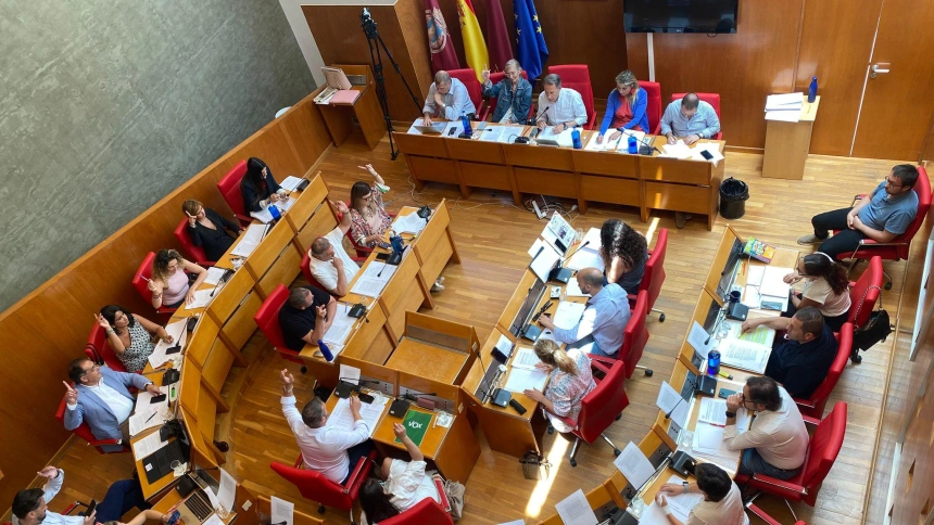 Imagen del salón de plenos del Ayuntamiento de Lorca