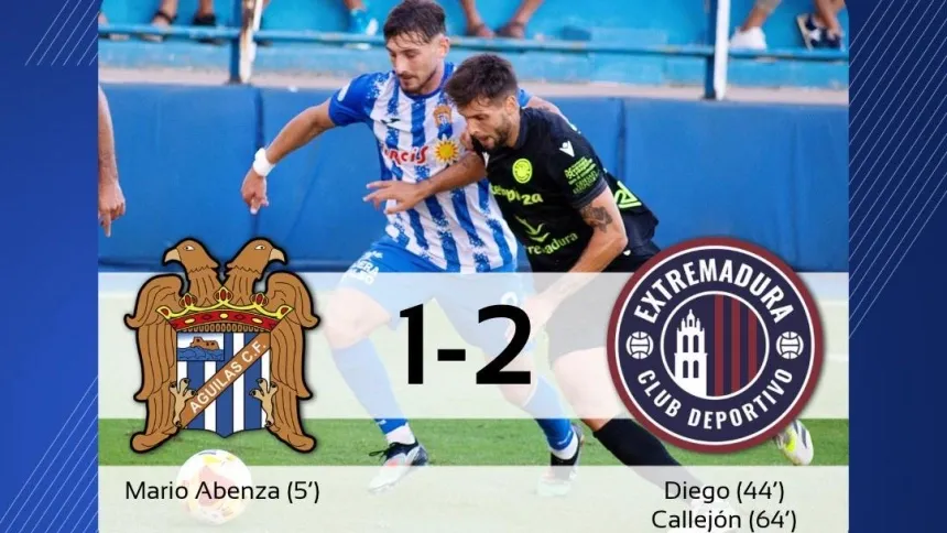 El Águilas FC pierde 1-2 ante el Extremadura