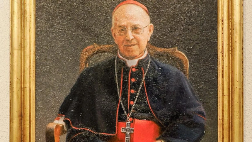 Detalle del cuadro de Ricardo Blázquez, expuesto ya en el Salón del Trono