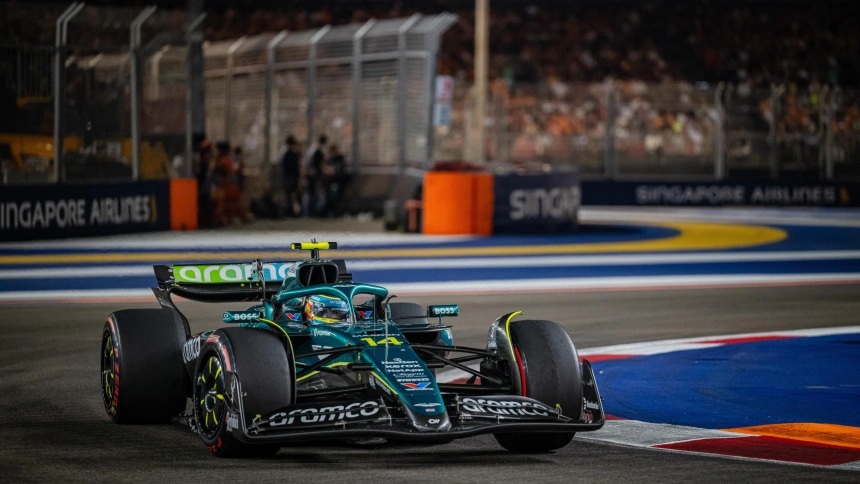 Fernando Alonso, en el Gran Premio de Singapur