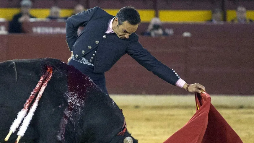 El Cid, durante un festival taurino