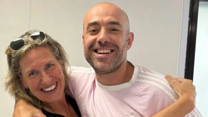 Fernando Martín con Cristina López Schlichting