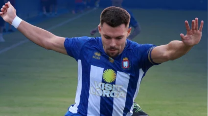Naranjo en un momento del partido ante el Extremadura