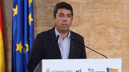 Mazón anunciando las nuevas ayudas a los afectados por la DANA