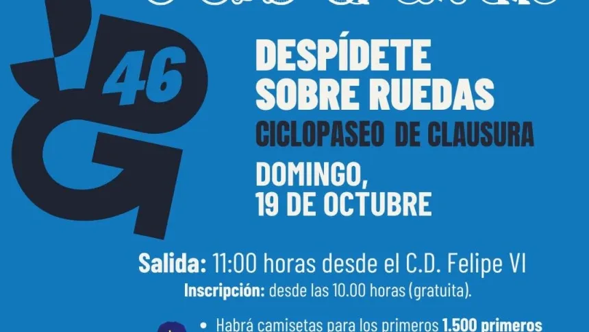 Cartel de la jornada de ciclo paseo que cerrará la edición 46 de los JDG