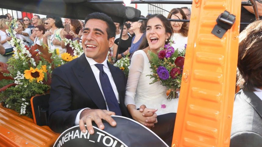 Alberto Herrera y Blanca Llandres tras su boda