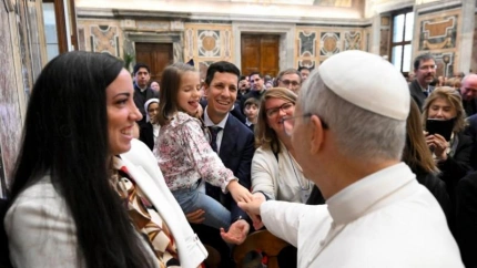 El Papa León XIV durante una audiencia en el Vaticano