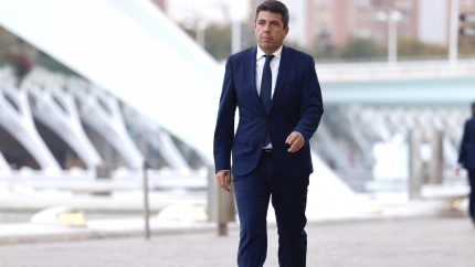 Carlos Mazón, a su llegada al homenaje a las víctimas de la dana