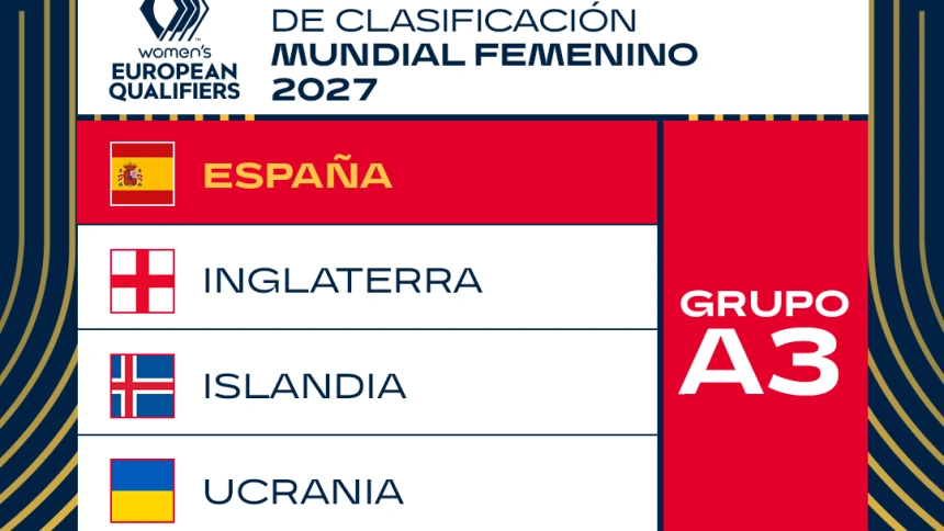 Inglaterra, Islandia y Ucrania, rivales de España en la clasificación al Mundial femenino de 2027