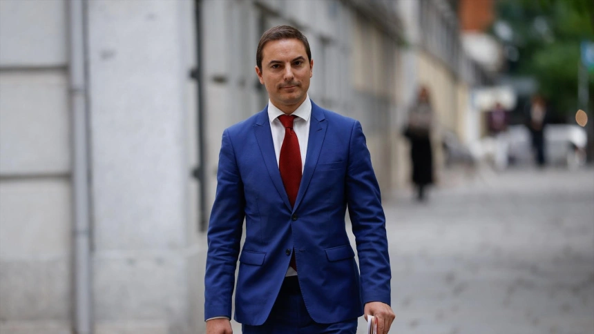 El ex Secretario General del PSOE Madrid, Juan Lobato Gandarias-Sánchez, a su llegada la tercera  jornada del juicio al fiscal general del Estado