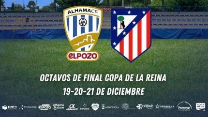 Cartel del partido del Alhama contra el Atlético de Madrid de la Copa de la Reina