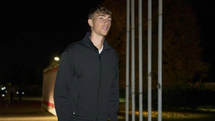 Dean Huijsen a su llegada a la concentración de España