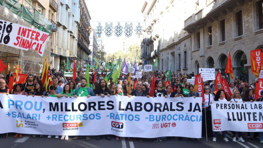 Los docentes catalanes a un paso de la huelga si no hay compromisos. Lo explica David Rabadà del sindicato ASPEC.