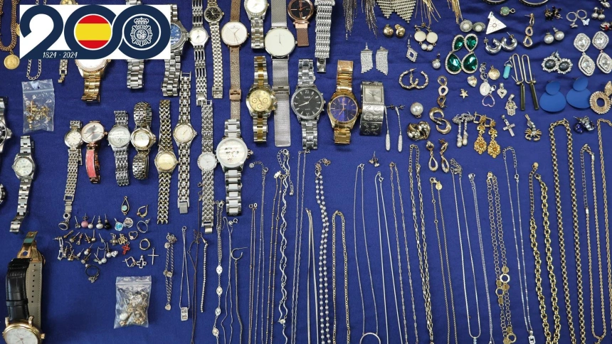 Objetos recuperados por la Policía