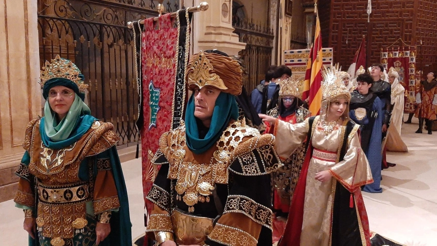 Uno de os grupos que participará este sábado en el desfile de la historia medieval de Lorca