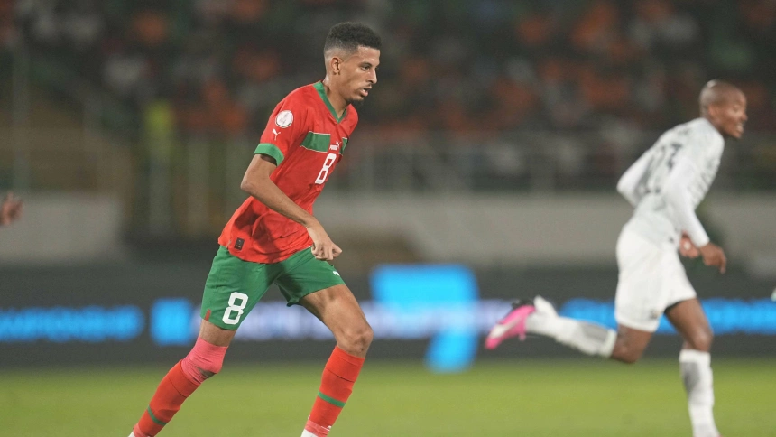 January 30 2024: Azz-Eddine Ounahi (Morocco) // during a African Cup of Nations Round of 16 game, Morocco vs South Africa, at Stade Laurent Pokou, San Pedro, Ivory Coast. Kim Price/CSM (Credit Image: © Kim Price/CSM via ZUMA Press Wire)
