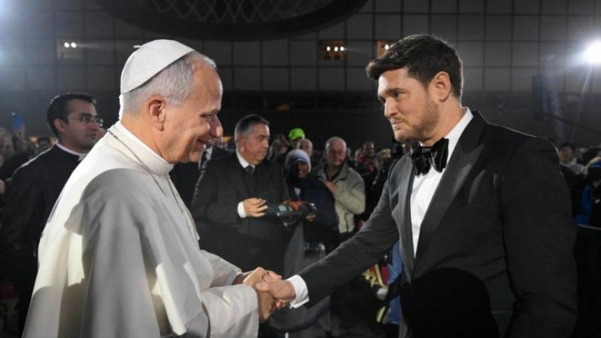 El Papa León XIV y Michael Bublé