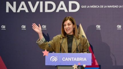La presidenta del PP y de Cantabria, María José Sáenz de Buruaga, en la comida de Navidad del partidoSebastián Hipperdinger / Europa Press13/12/2025