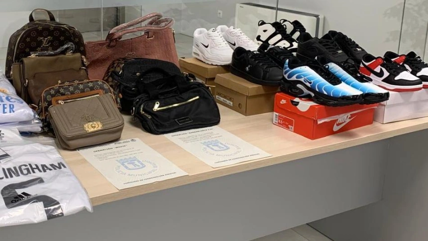 Productos falsificados incautados por la policía