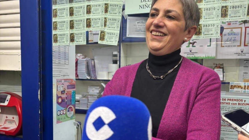 Irene Herrero de la Administración de Lotería número 2 sobre el cuarto premio
